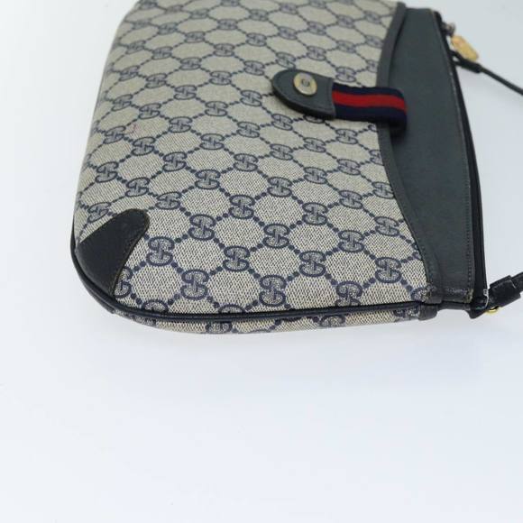 GUCCI GG Plus Supreme Sherry Line Shoulder Bag Navy Red 904 02 026 Auth ep4106 - Picture 3 of 16